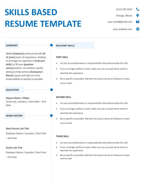 skill based resume